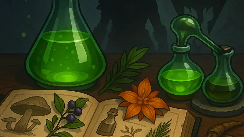 Сборник рецептов зелий и алхимических ингредиентов в игре Skyrim