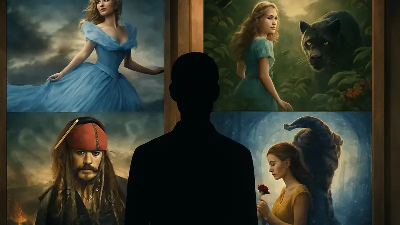 Коллекция постеров неанимированных фильмов Disney, знакомые лица из кино.
