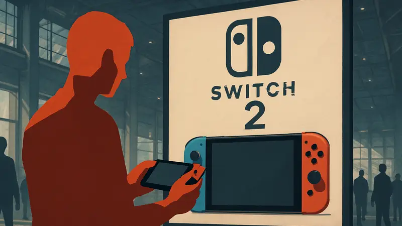 Концепт или логотип Nintendo Switch 2, демонстрирующий новую консоль.