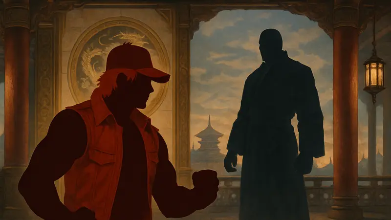 Обложка книги Fatal Fury: The Ultimate History с изображением Терри Богарта и Гиса Ховарда