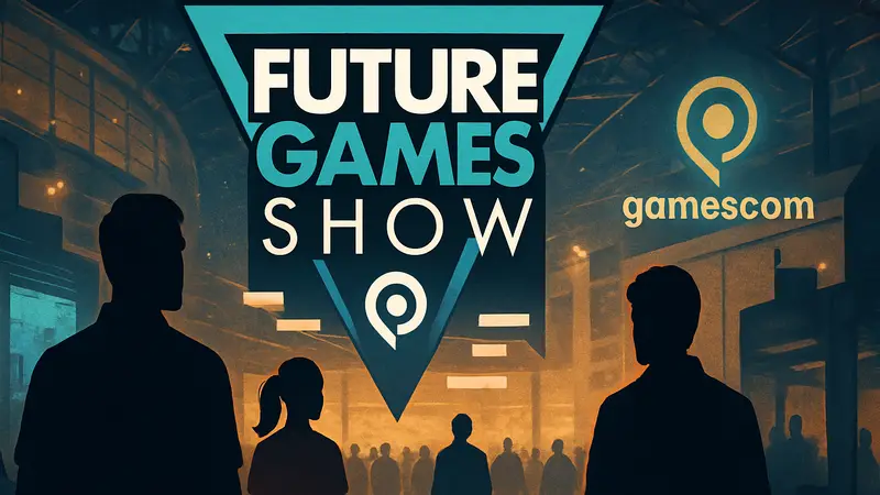 Логотип Future Games Show на фоне символики Gamescom, анонс трех шоу.