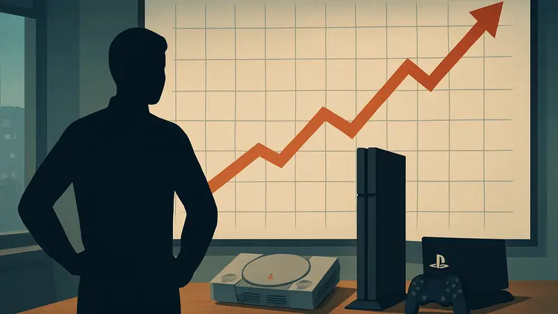 График, показывающий рост цен на старые консоли PlayStation с течением времени.