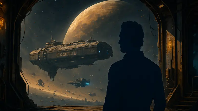 Кадр из геймплейного трейлера космической RPG Exodus с Мэттью Макконахи