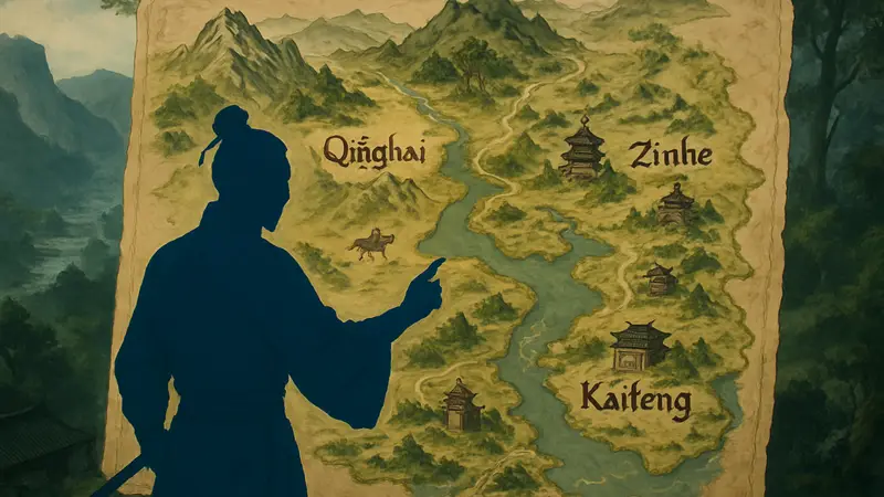 Интерактивная карта нескольких регионов wuxia-игры Where Winds Meet.