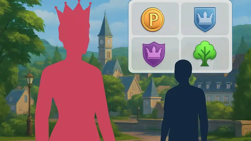 Симс 4 очки престижа и перки династии Royalty and Legacy на игровом скриншоте.