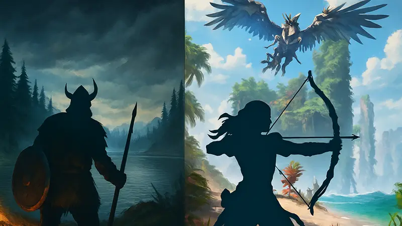 Обложки игр Valheim и Horizon Forbidden West, лучших в открытом мире.