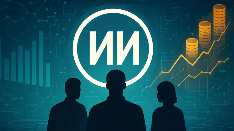 Логотип Института развития интернета (ИРИ) на фоне цифровых технологий и инвестиций.