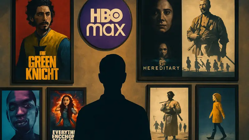 Постеры культовых фильмов и шедевров кино, доступных на платформе HBO Max.