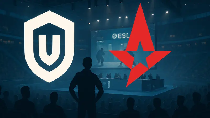 Логотипы команд FUT Esports и Astralis на фоне турнира ESL Pro League S23 по CS2