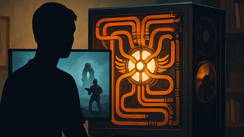 Игровой ПК с необычной системой жидкостного охлаждения