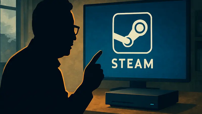 Шухей Йосида и логотип Steam Machine Valve