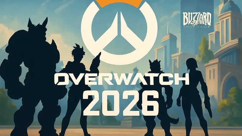 Логотип Overwatch 2026, герои Overwatch, Blizzard, обновлённая игра