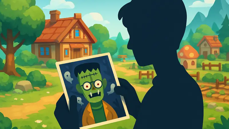 Игрок Heartopia держит в руках странную открытку от друга в игровой стилистике