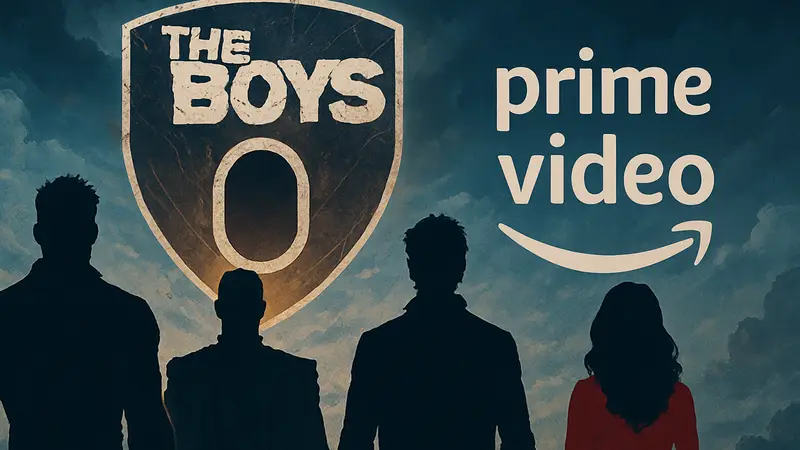 Логотип The Boys: Glory Hall или персонажи из сериала «Пацаны» на фоне символики Prime Video.