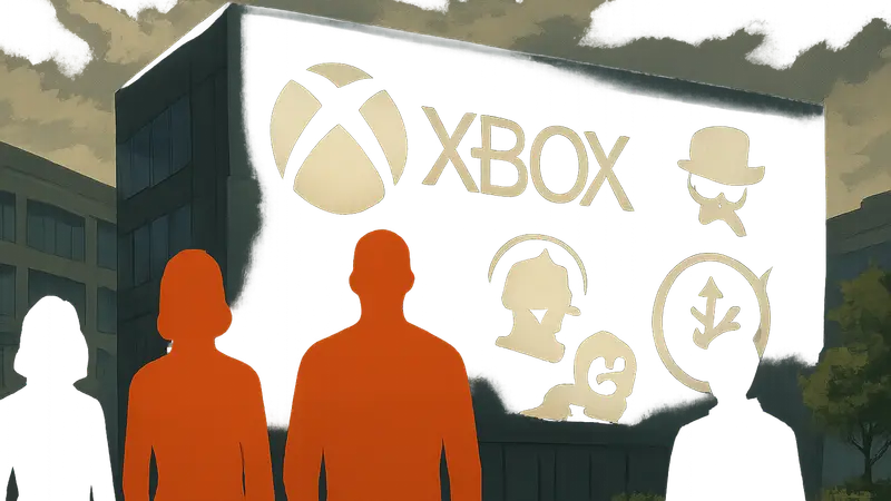 Логотип Xbox и студий Compulsion Games, Double Fine, Undead Labs, Ninja Theory.