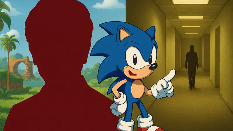 Такаши Иизука, разработчик Sonic, и отсылка к Backrooms на фоне игровой графики