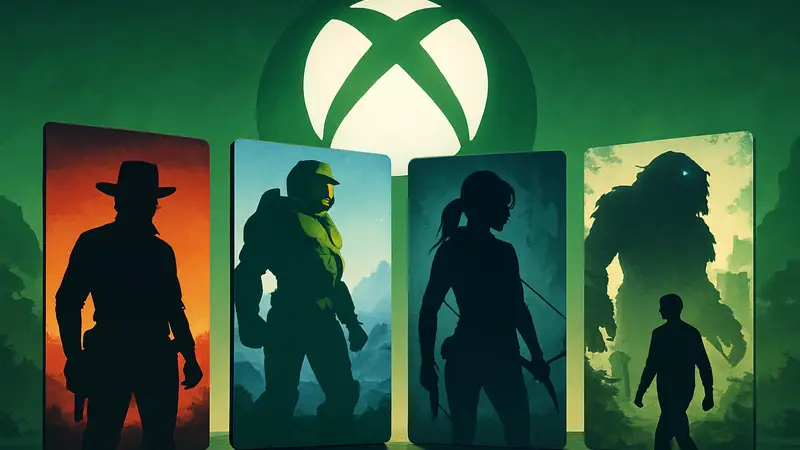 Обложки игр, покидающих Xbox Game Pass, на фоне логотипа сервиса