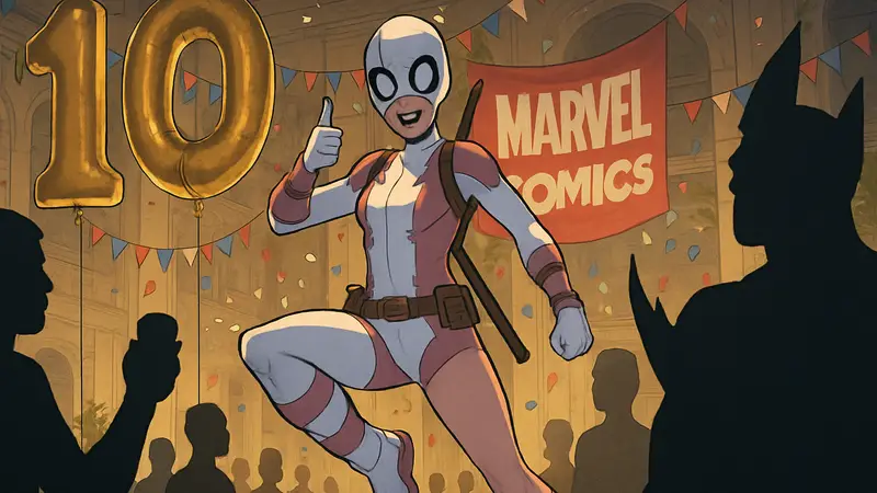 Обложка комикса The Unbelievable Gwenpool #1, празднование 10-летия Marvel Comics