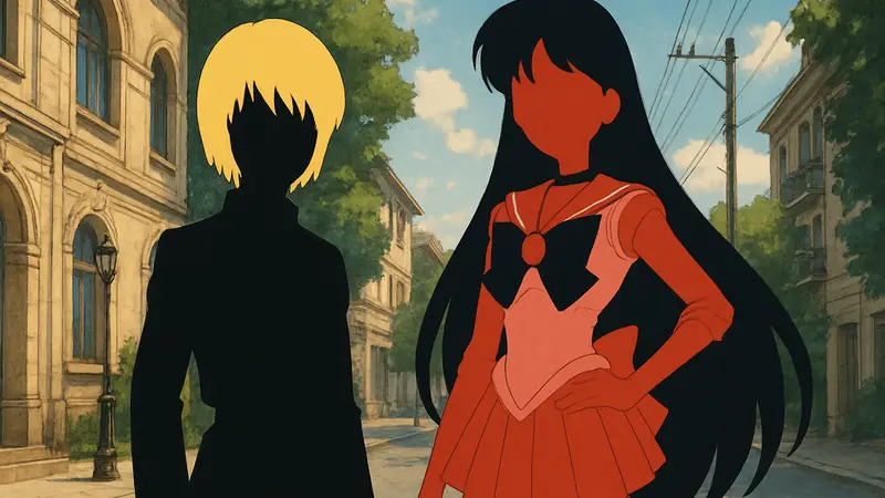 Курапика из Hunter x Hunter и Сейлор Марс из Sailor Moon на кроссовер-арте от Ёсихиро Тогаси