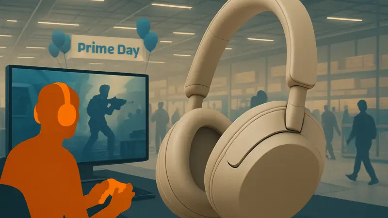 Наушники Sony WH-1000XM6 с активным шумоподавлением на распродаже Prime Day