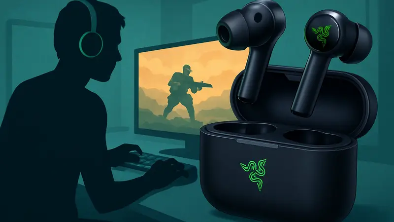 Игровые беспроводные наушники Razer Hammerhead V3 HyperSpeed. Аксессуары для геймеров.