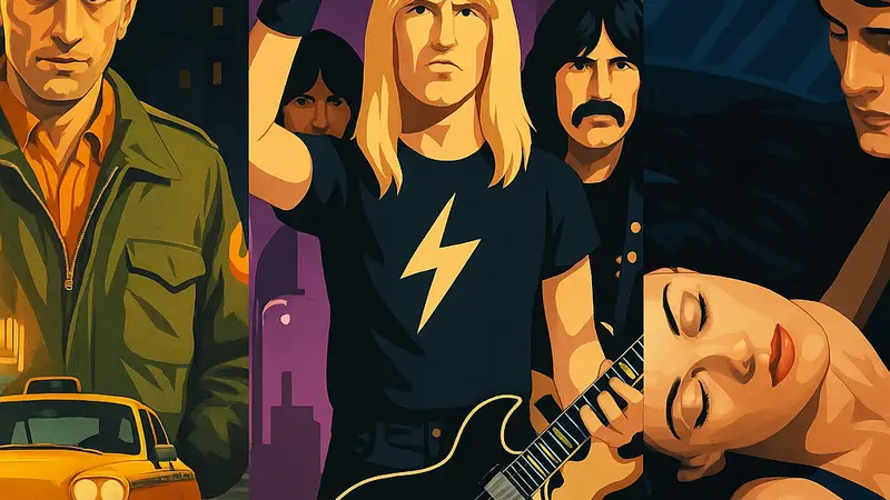 Постеры к фильмам "Таксист", "Это — Spinal Tap!" и "Синий бархат", включённым в топ-20 киношедевров 20 века.