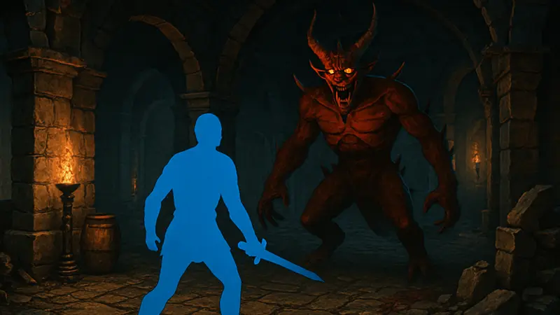 Обложка или скриншот игры Diablo на PlayStation 1, демонстрирующий консольную версию.