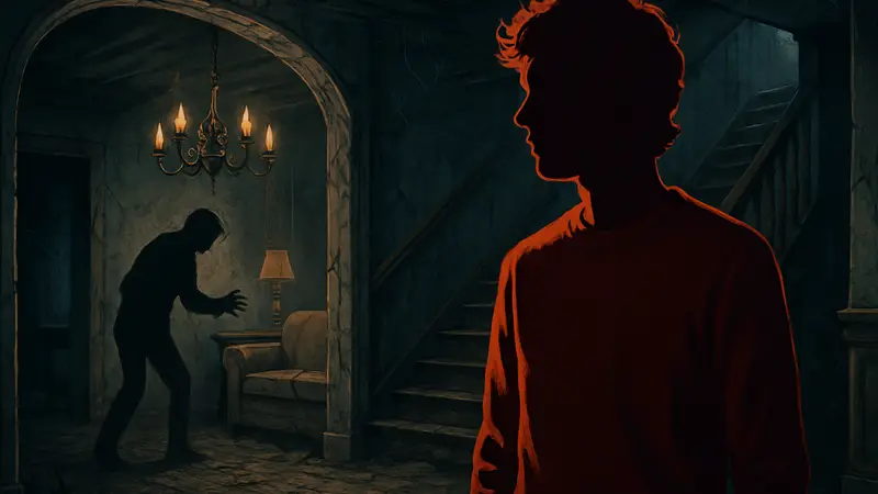 Кадр из фильма с актером «Очень странных дел» в жанре хоррор-комедии