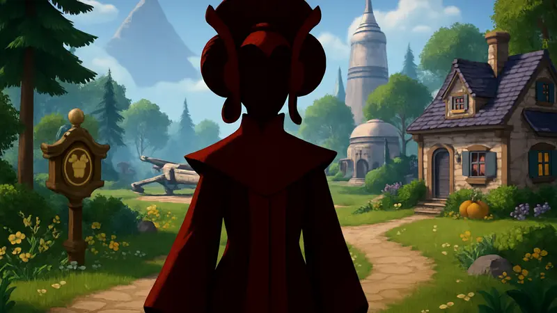 Аватар персонажа в стиле Падме Амидалы из Star Wars в игре Disney Dreamlight Valley
