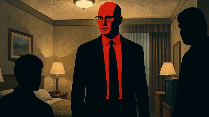 Кадр из эпизода «Аватар» сериала «Секретные материалы» с Уолтером Скиннером в центре внимания.