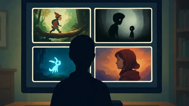 Экран викторины GameRant «Угадайте игру» с изображениями инди-игр.