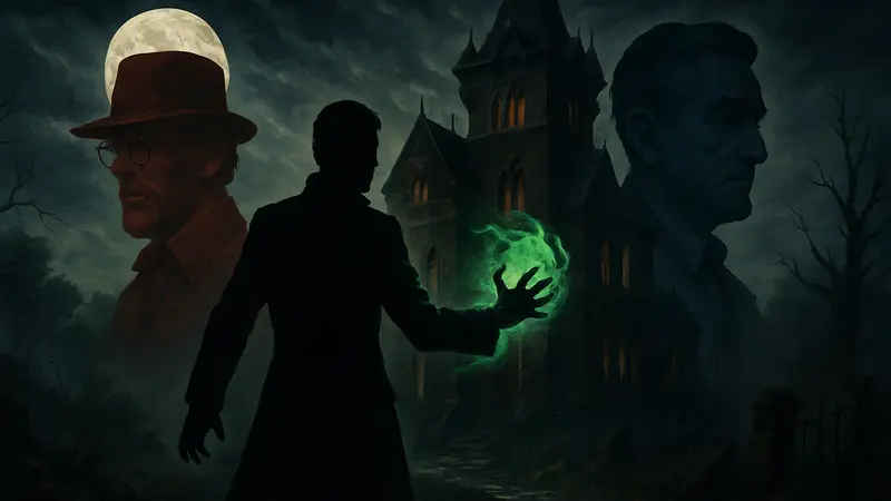 Изображение обложки или ключевого арта Clive Barker's Undying с отсылками к Стивену Спилбергу и Роберту Де Ниро.