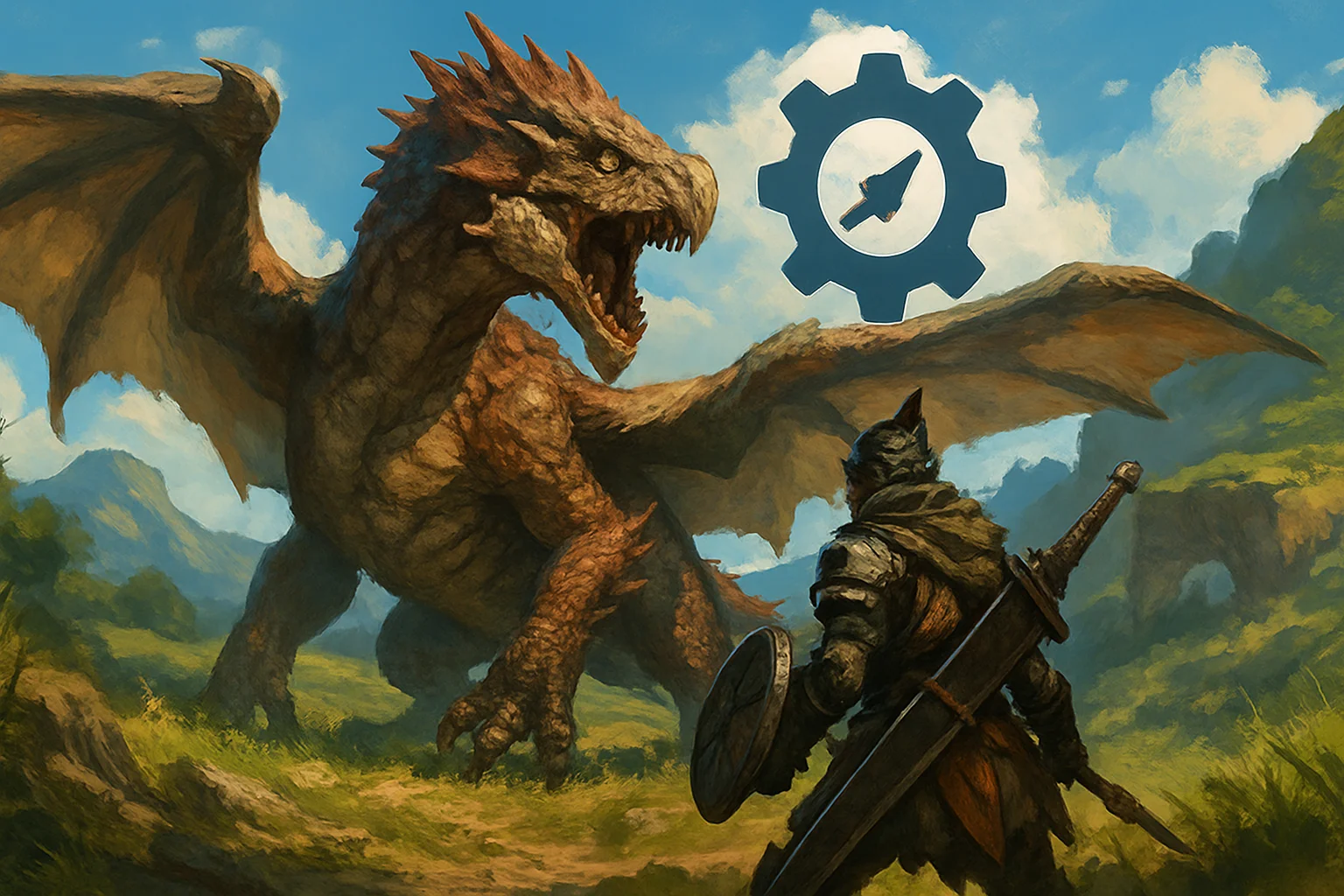 Монстр-охотник в Monster Hunter Wilds на фоне дикой природы, символизирующий оптимизацию