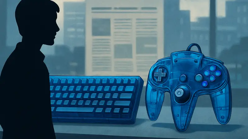 Клавиатура и геймпад 8BitDo в синем прозрачном стиле Nintendo 64, ретро-аксессуары