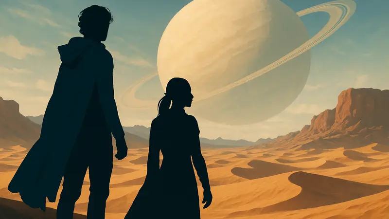 Постер фильма «Дюна 3» с изображением пустыни Арракис и персонажей Пола Атрейдеса и Чани