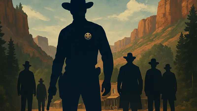 Постер сериала «Маршалы» от Тейлора Шеридана, хит Paramount+.