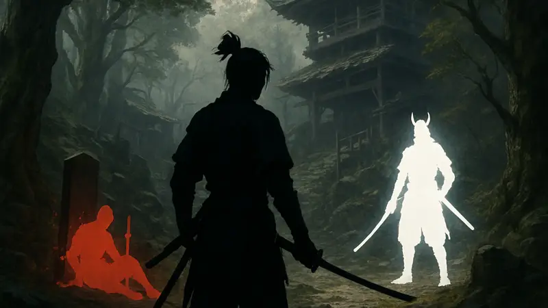 Кадр из Nioh 3 с элементами асинхронного мультиплеера (Bloody Grave, Benevolent Grave)