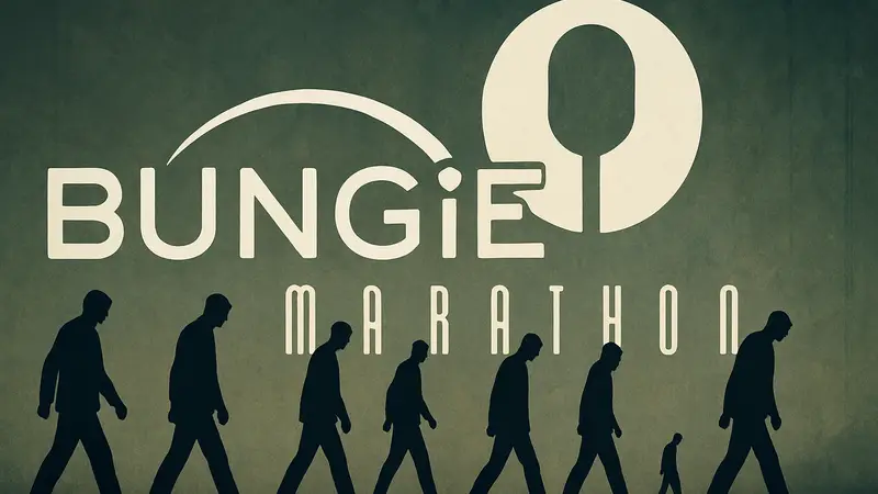 Логотип студии Bungie на фоне логотипа игры Marathon, символизирующий возможные сокращения.