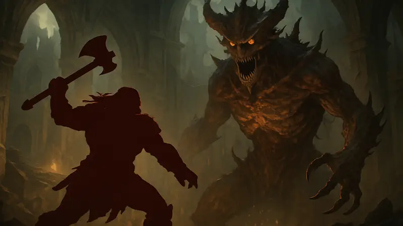 Diablo 4 Сезон 12 нерф фарма опыта: изображение Варвара в бою с боссом