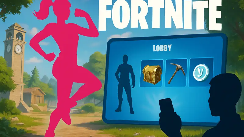 Скин Динамичная Танцовщица в Fortnite, набор Bak Locker, бесплатные награды для мобильных игроков.