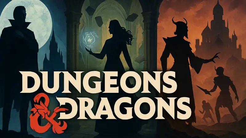 Логотип Dungeons & Dragons с элементами Ravenloft, Arcana Unleashed и Thay