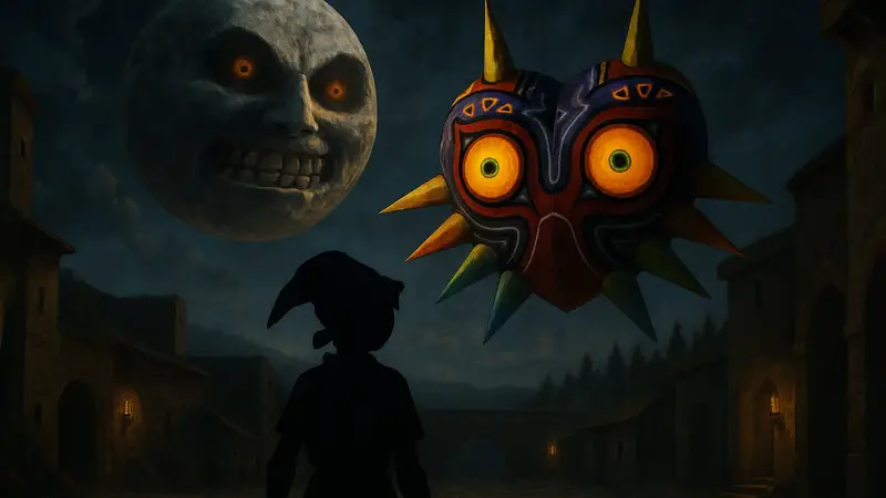 Majora из игры Zelda: Majora's Mask, зловещая маска и её влияние на Луну, лучший злодей.