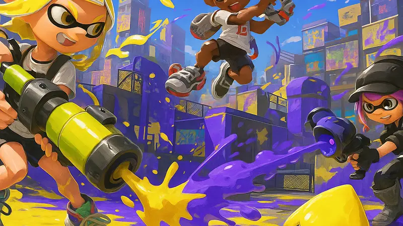 Кадры геймп лея Splatoon 3 с новым оружием и персонажами, демонстрирующие изменения меты