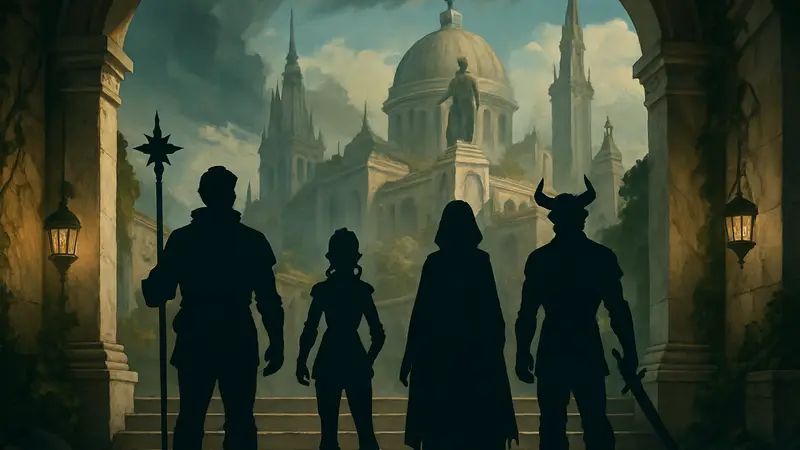 Кадр из кампании Critical Role Exandria Unlimited Calamity, намёк на киноэкранизацию D&D.
