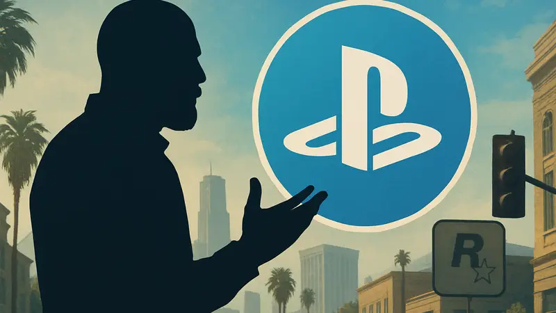 Дэн Хаузер, сооснователь Rockstar Games, рассуждает о цифровых играх на фоне логотипа PSN.