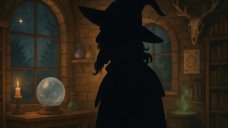 Изображение Волшебника из игры Stardew Valley в его загадочной башне.