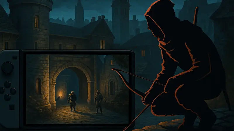 Логотип Thief: The Dark Project Remaster и скриншот из игры с улучшенной графикой