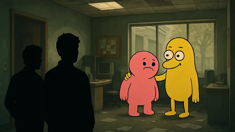 Персонажи из мультсериала Smiling Friends, Зак Хадель, Майкл Кьюсак, Adult Swim