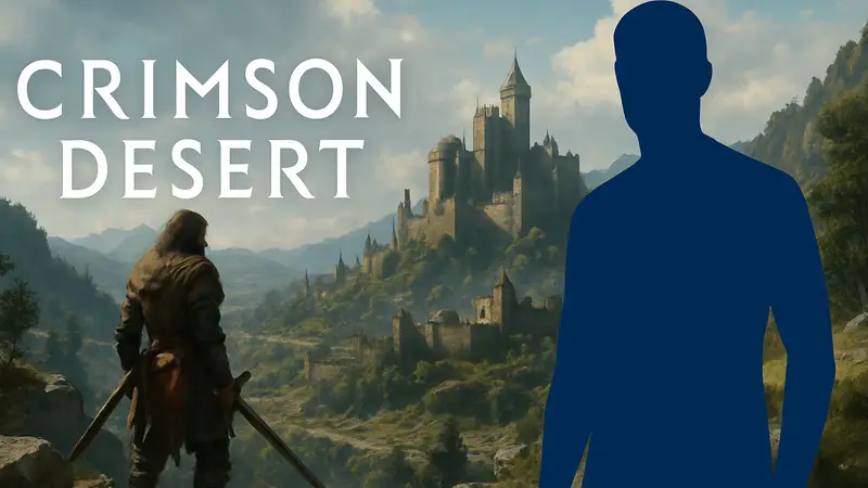 Логотип Crimson Desert, кадр из игры Crimson Desert, Pearl Abyss