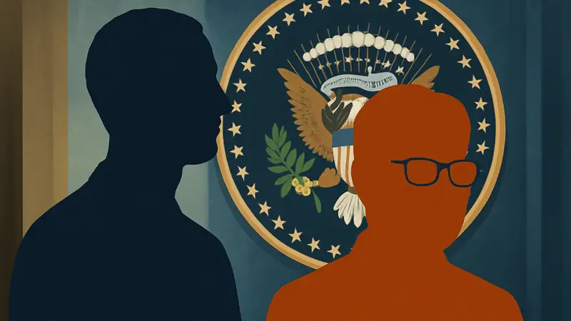 Марк Цукерберг и Дженсен Хуанг на фоне логотипа Президентского совета.